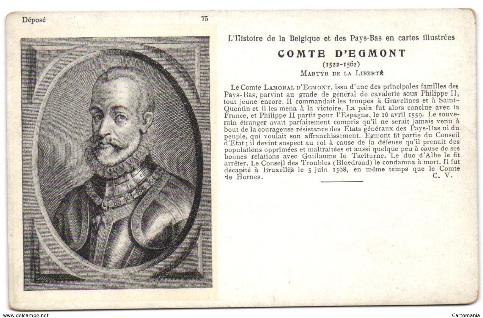 Comte D'Egmont - Martyre De La Liberté - Personajes Históricos