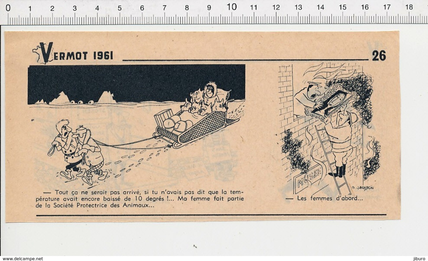 2 Scans Humour Attelage Chiens De Traîneau Métier Pompier Feu Langues Vivantes Argot Mendiant Parapluie Pipe Fumeur226ZQ - Ohne Zuordnung