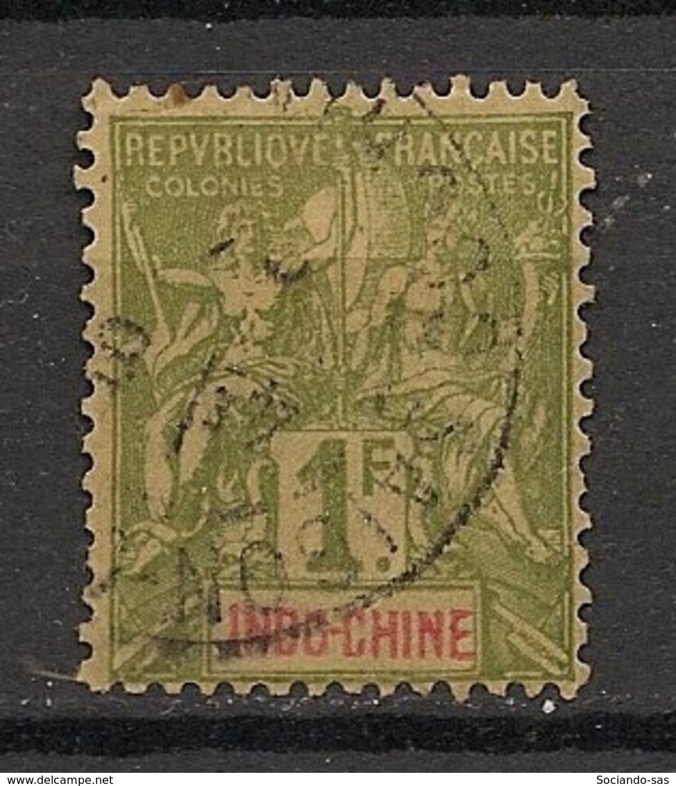 Indochine - 1892-96 - N°Yv. 15 - Type Groupe 1f Olive - Oblitéré / Used - Oblitérés