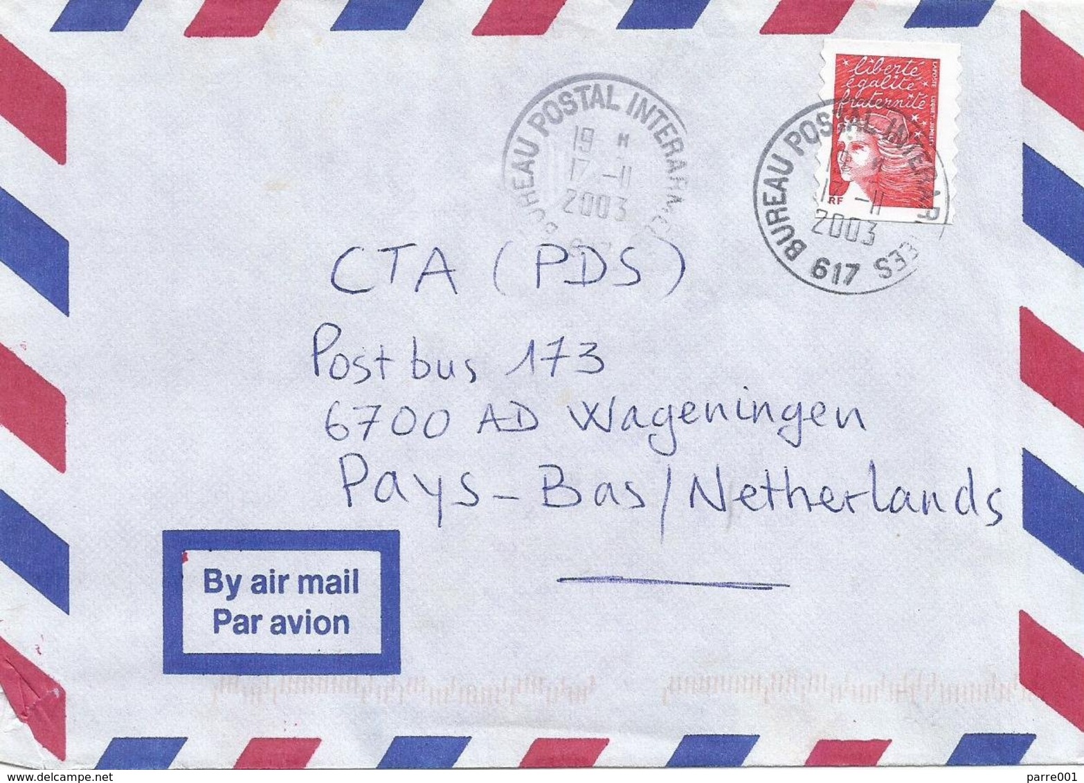 Tchad 2003 BPM 617 Operation Epervier Military Cover To Netherlands - Militaria