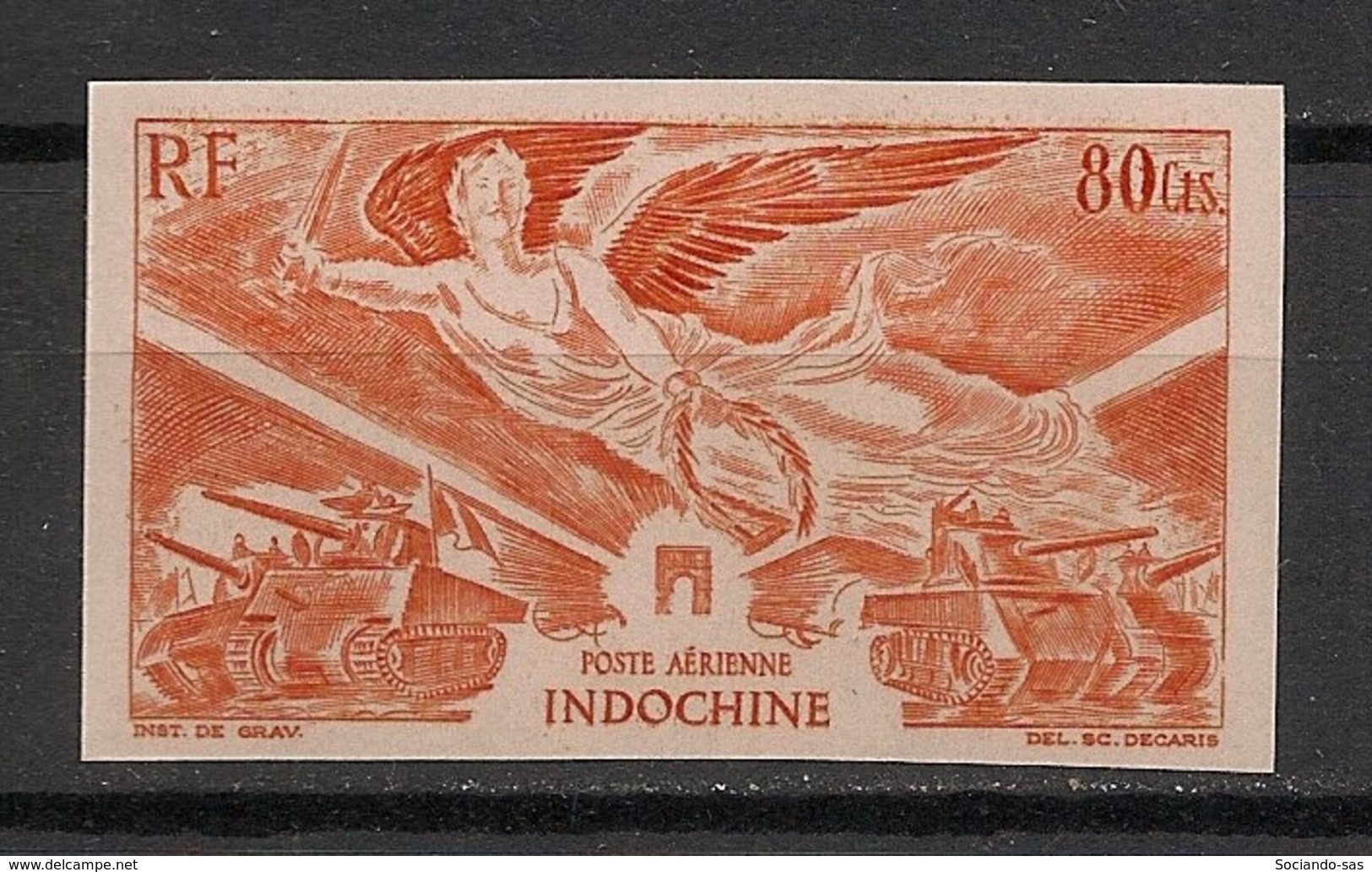 Indochine - 1946 - Poste Aérienne PA N°Yv. 39 - Victoire WW2 - Non Dentelé / Imperf. - Neuf Luxe ** / MNH / Postfrisch - Poste Aérienne