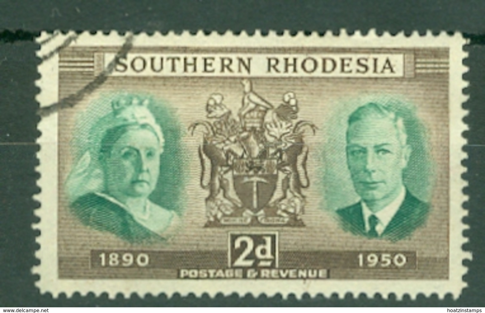 Southern Rhodesia: 1950   Diamond Jubilee Of Southern Rhodesia   SG70     2d    Used - Rhodésie Du Sud (...-1964)