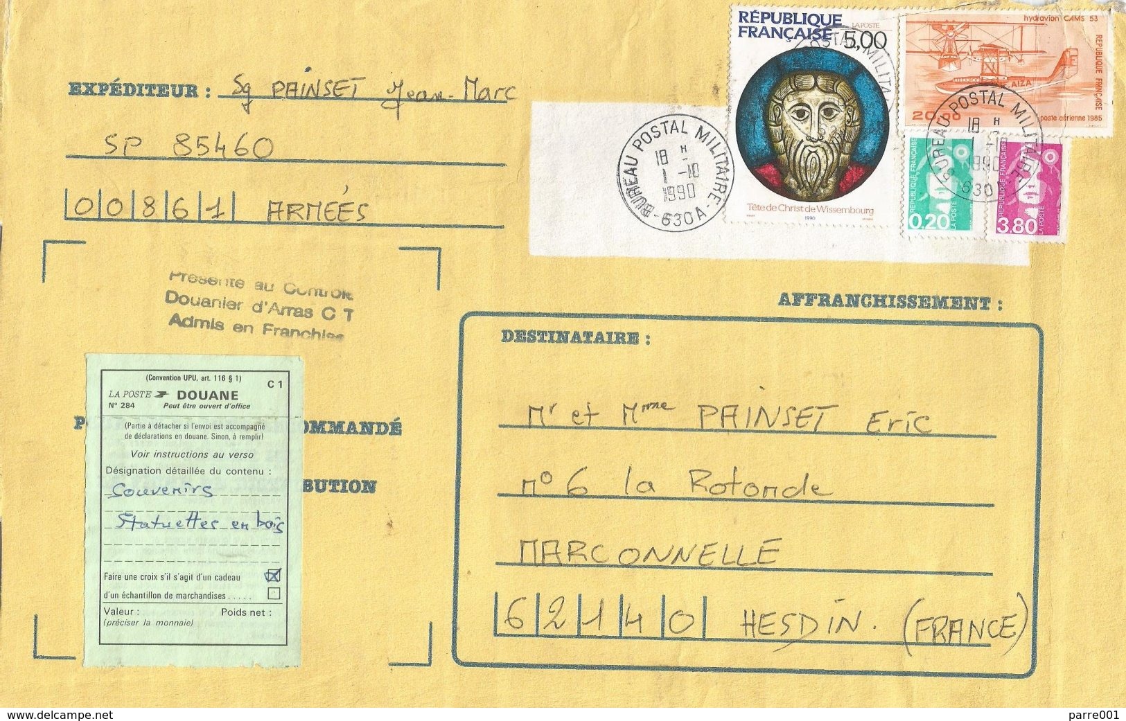 Centrafrique 1990 BPM 630A Bouar Base Military Box Cover - Militaria