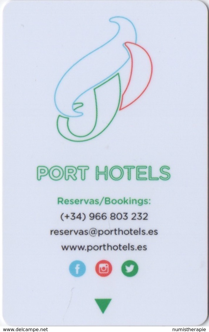 Carte Clé Hôtel Port Hotels Avec Invitation Au Casino Mediterráneo Benidorm - Cartes D'hotel