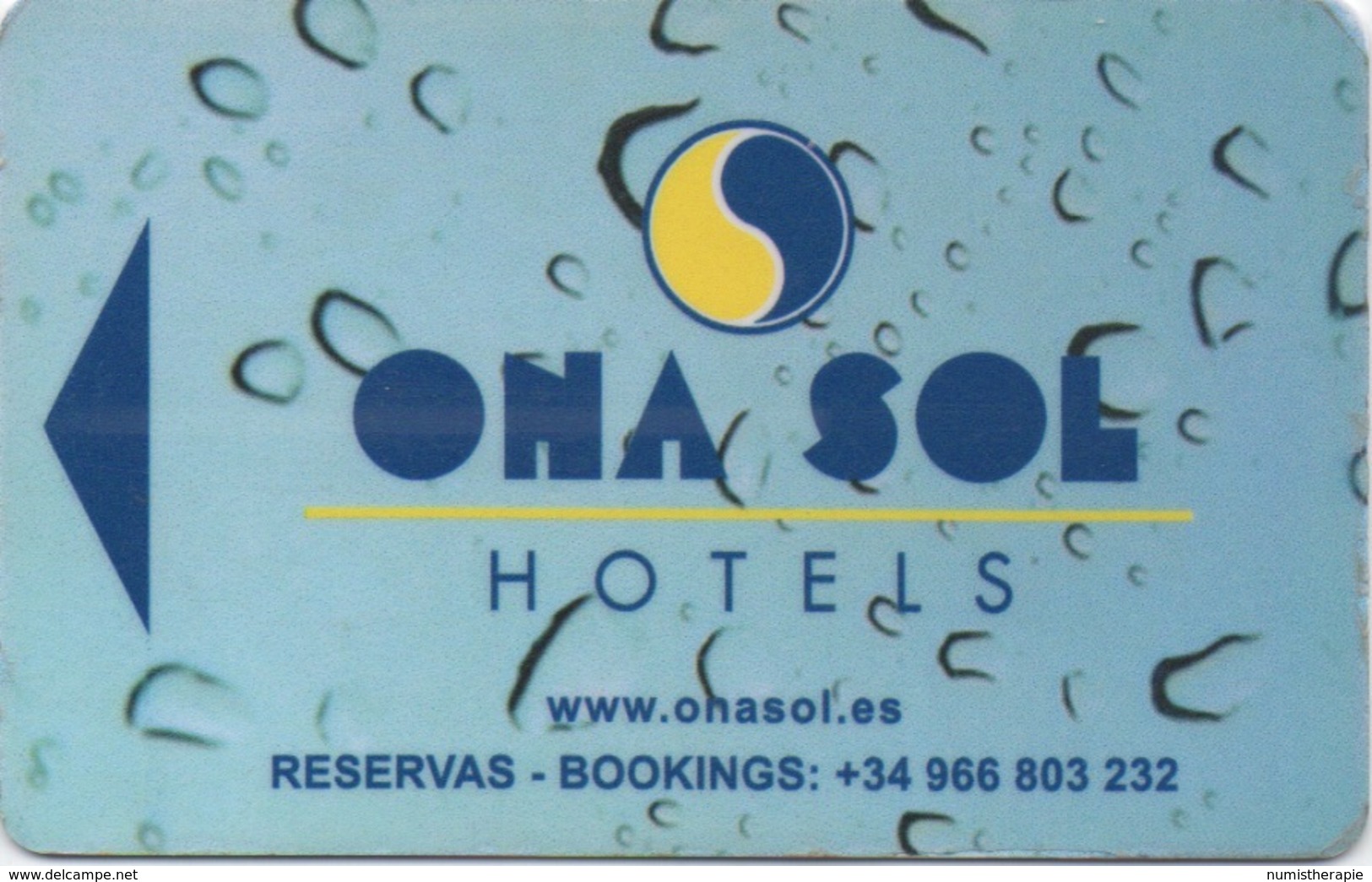 Carte Clé Hôtel Ona Sol Hotels Avec Publicité MundoMar Benidorm : Paradis Nature - Cartes D'hotel