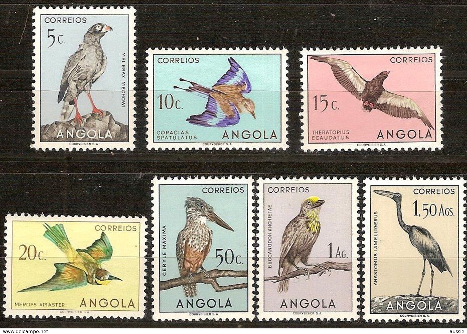 Angola 1951 Yvertn° 328-334 ***  MNH Cote 4,20 € Faune Oiseaux Vogels Birds  Part D' Une Série Courante - Autres & Non Classés