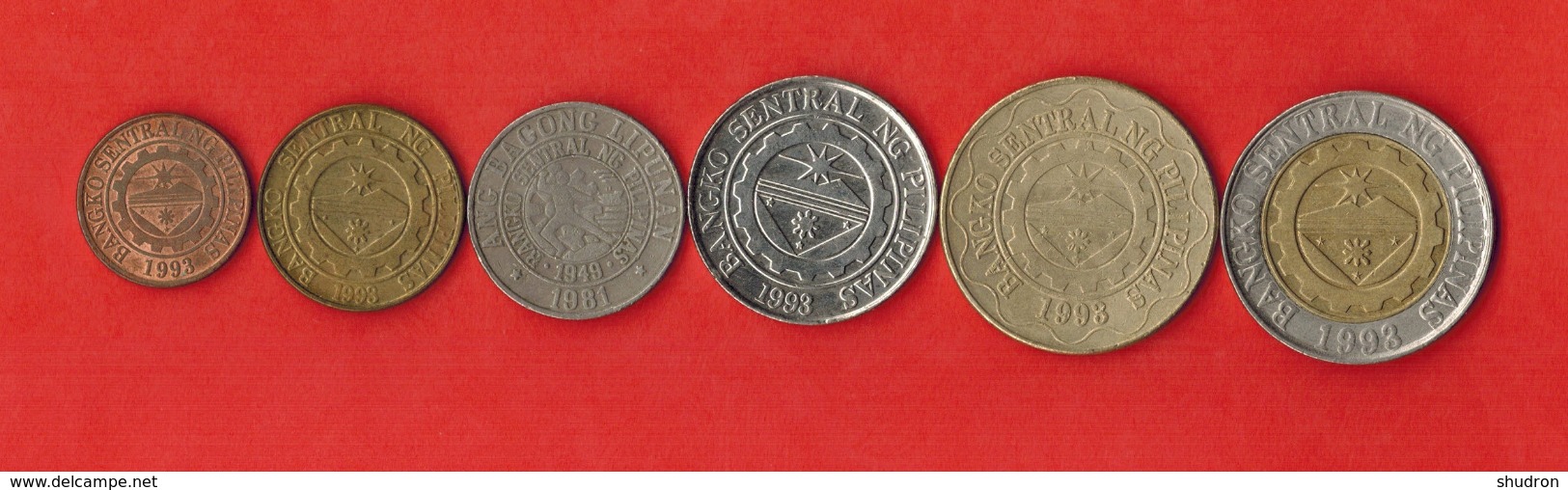 Philippines 6 Coins Set. Random Years. - Philippines