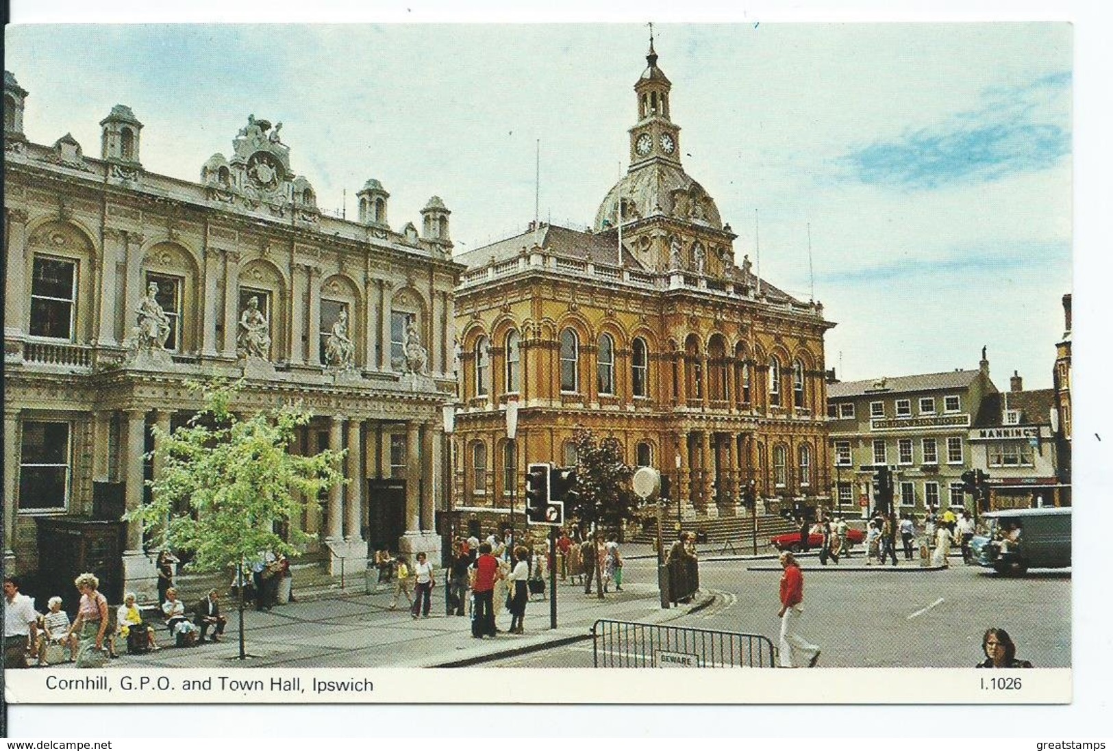 Suffolk Postcard Ipswich Dennis Productions Unused Cornhill Gpo Appox 80s - Ipswich