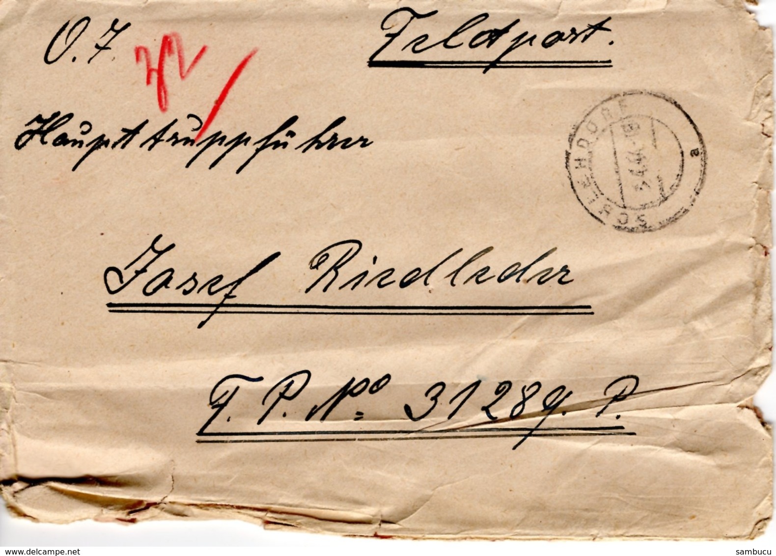 Feldpost - Brief Von Schlehdorf 1944 - Briefe U. Dokumente
