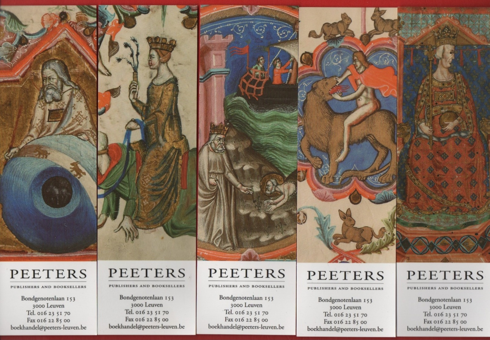 *223*  PEETERS Ed. : ANJOU MOYEN AGE * ART *  -  SERIE 5 MARQUE PAGE - Marque-Pages