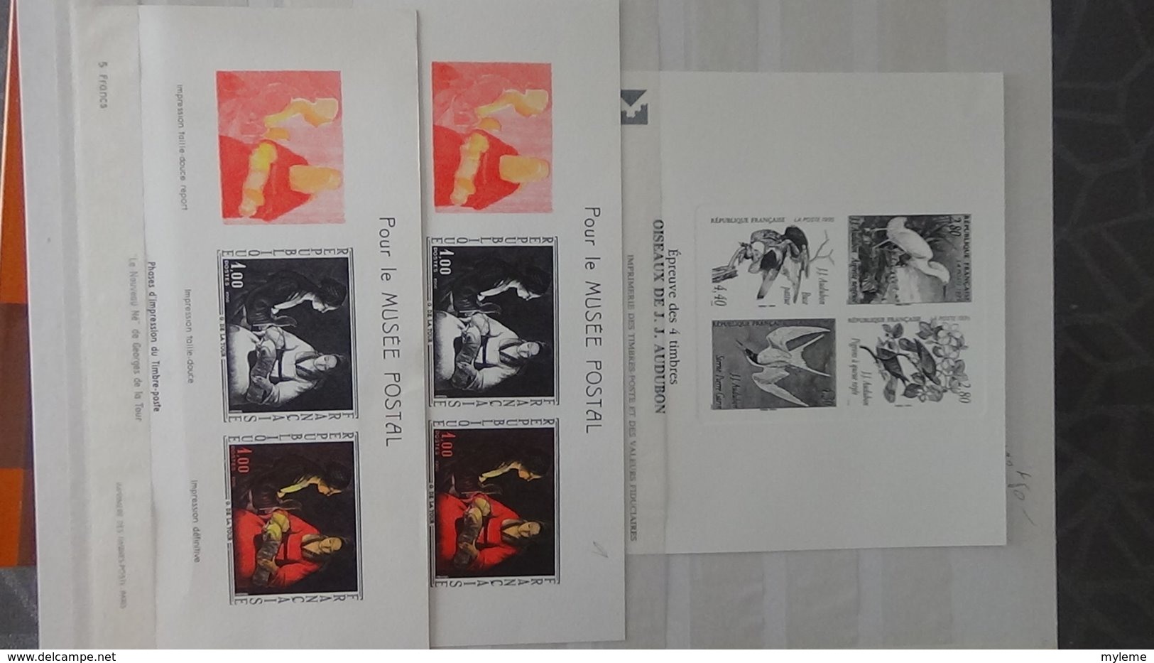 Epreuves du timbres, étapes succésives, imprimerie des timbres, Philexfrance 1999 .... A saisir !!!