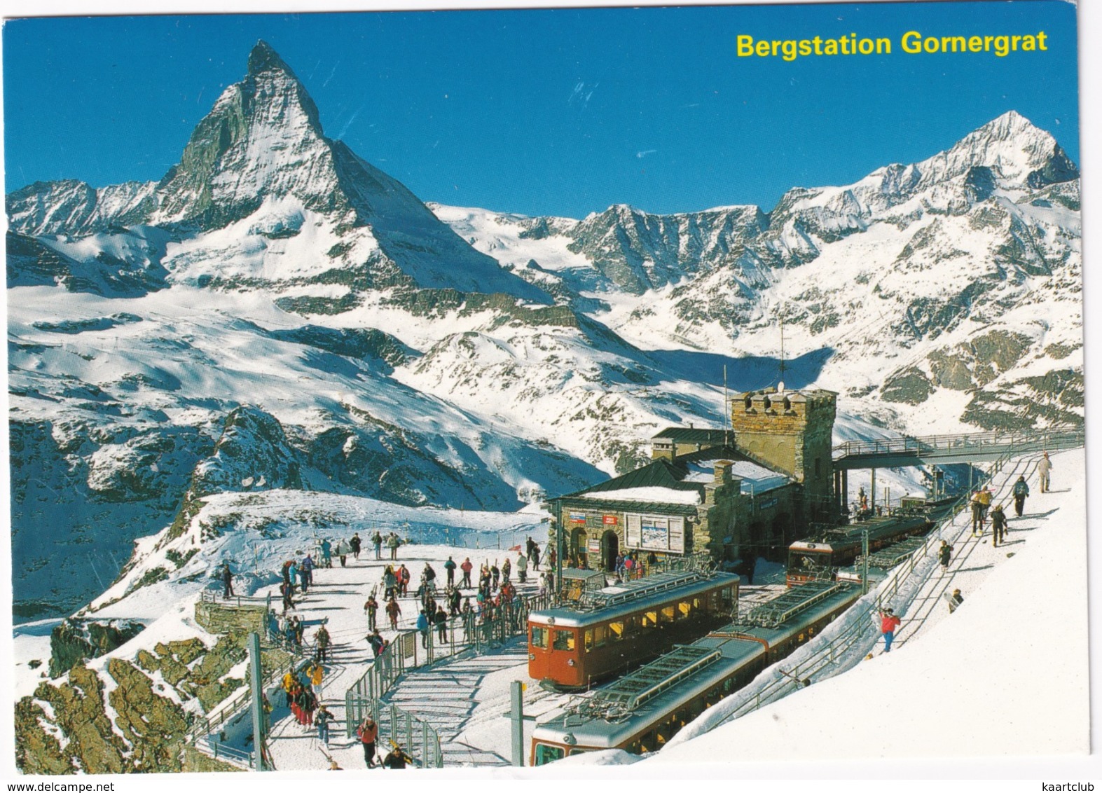 Bergstation Gornergrat 3089  M, Matterhorn, Mt. Cervin, Wallis - (Schweiz/Suisse) - Stations - Met Treinen