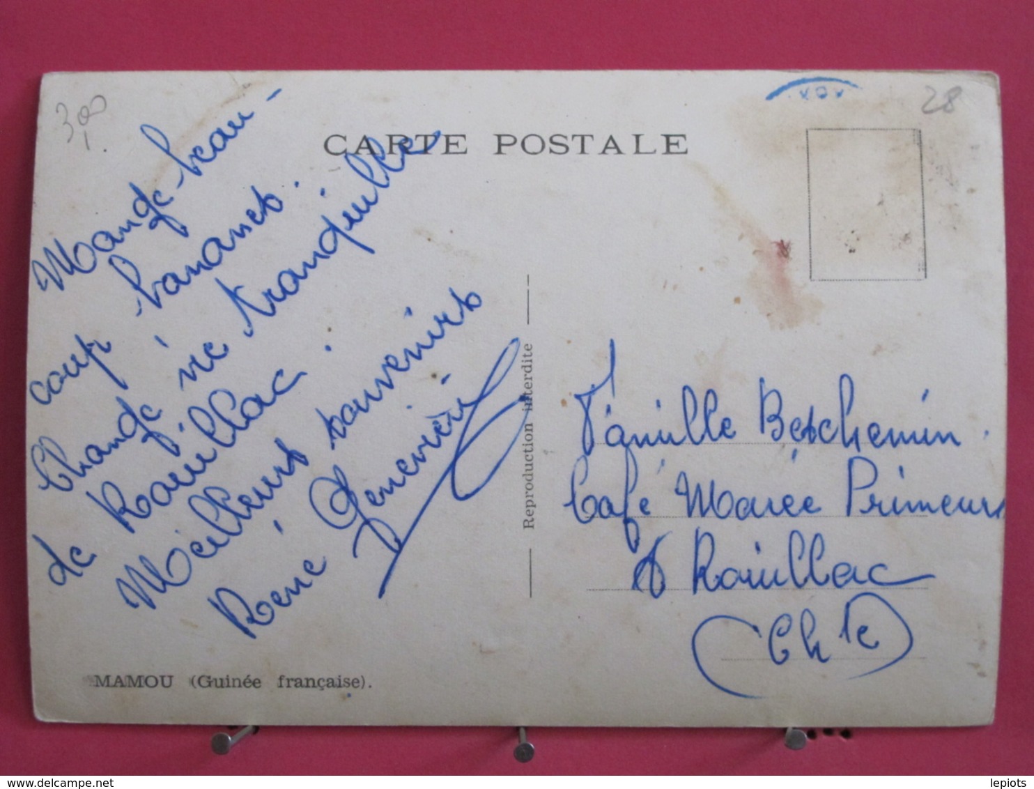 Guinée Française - Mamou - Scans Recto Verso - Guinée Française