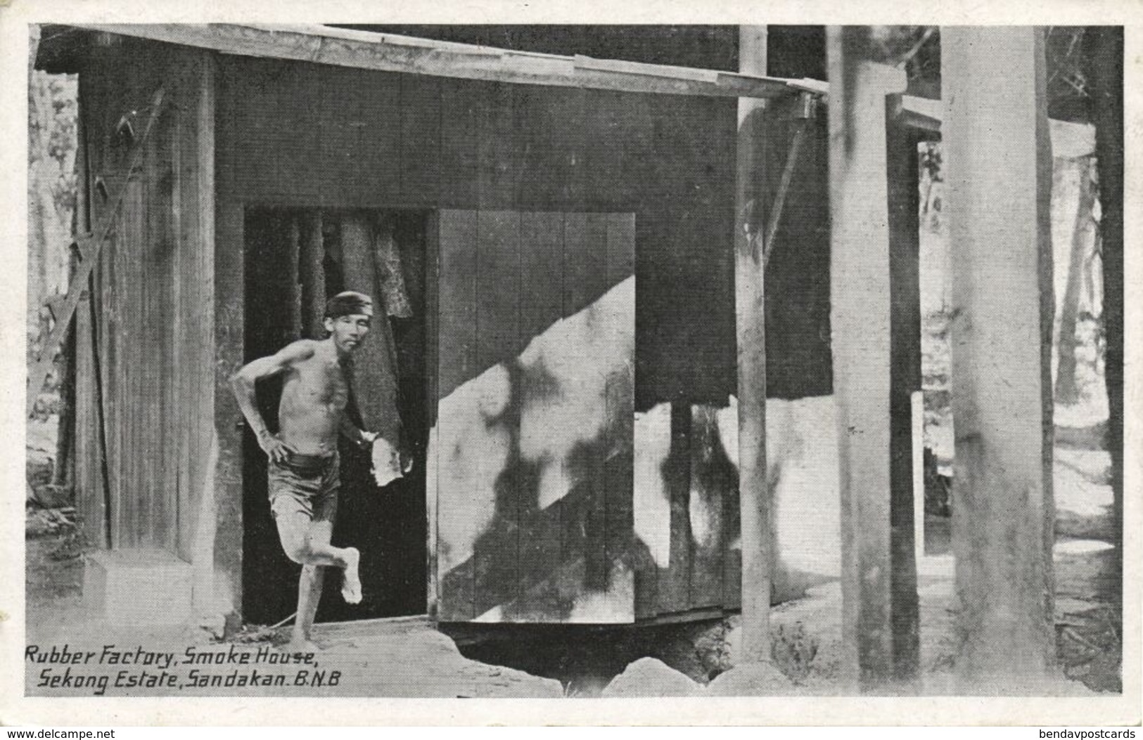 British North Borneo, SABAH SANDAKAN, Rubber Factory, Sekang Estate (1930s) - Malaysia