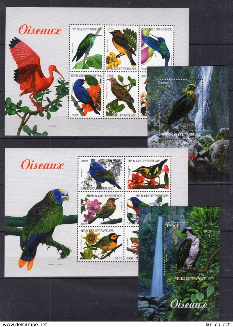 Central Africa -  Birds Fauna  On Postage Stamps- MNH**AF2 - Other & Unclassified