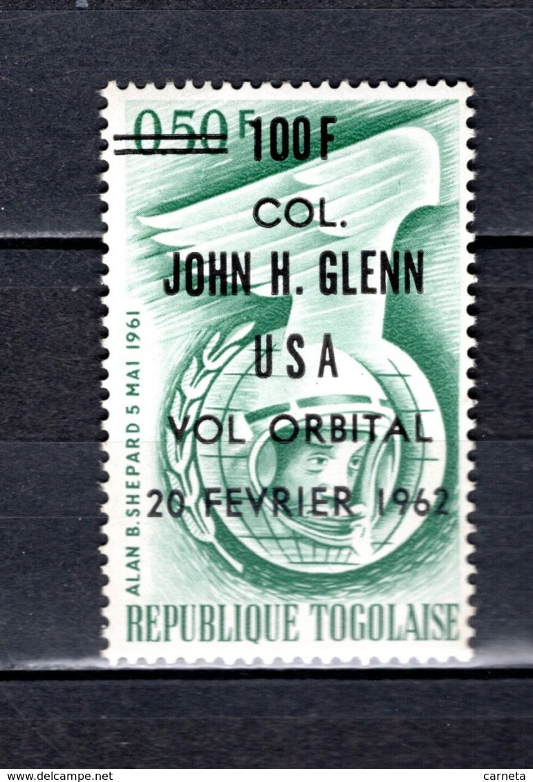 TOGO N° 354 SURCHAGE NOIRE   NEUF SANS CHARNIERE COTE  3.50€  CONQUETE DE L'ESPACE - Togo (1960-...)