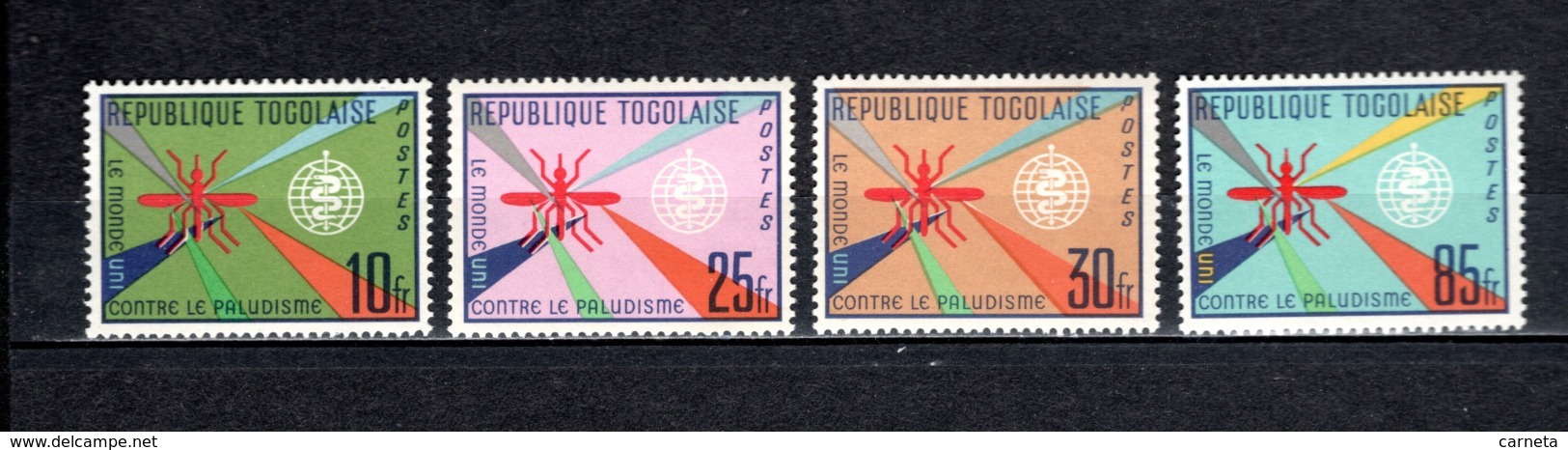 TOGO N° 361 à 364   NEUFS SANS CHARNIERE COTE  4.00€  PALUDISME INSECTE ANIMAUX - Togo (1960-...)