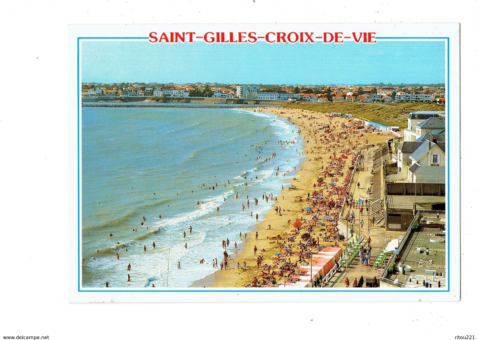 Cpm - 85 -  Saint Gilles Croix De Vie - Plage Animation Jeu D'échecs Pions - Saint Gilles Croix De Vie