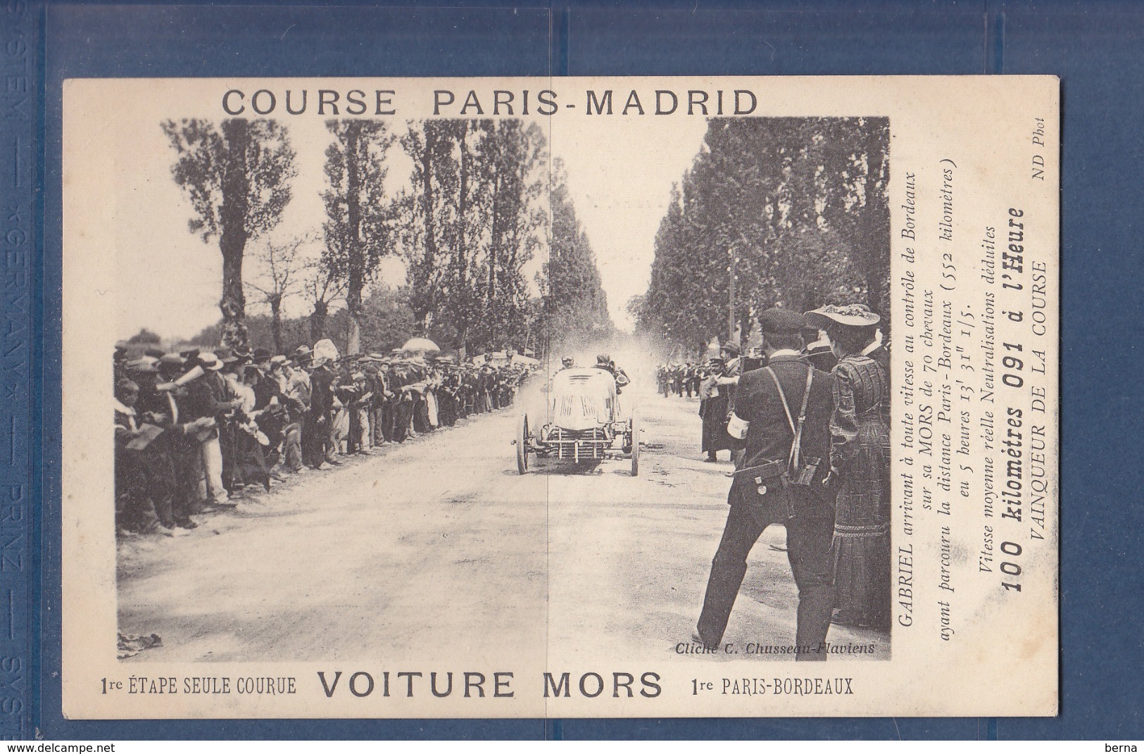 75015 ETABLISSEMENT MORS COURSE PARIS MADRID - Arrondissement: 15