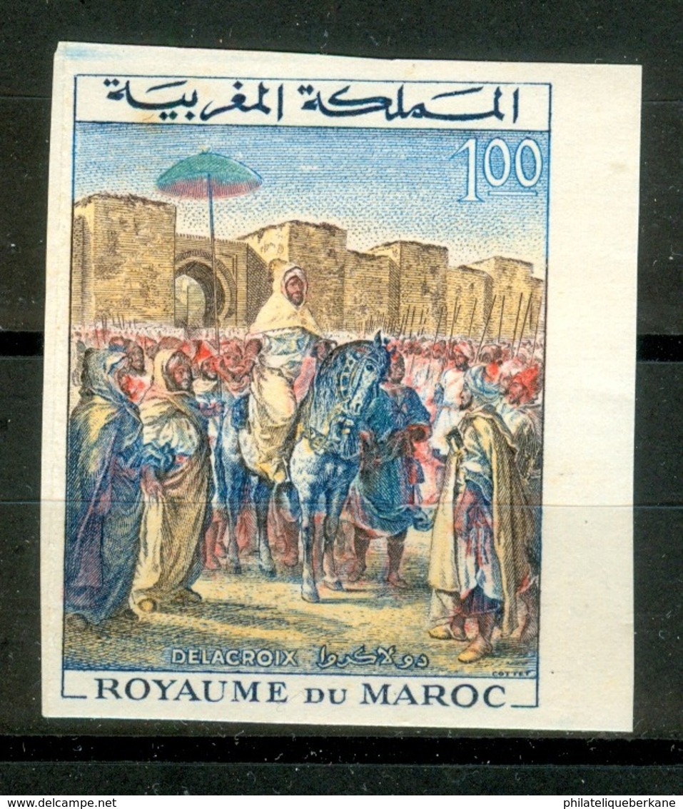 MOROCCO MAROC MAROKKO 3 E ANNIV DU COURONNEMENT DU ROI HASSAN II 1964 N.DENTELÉ - Marokko (1956-...)