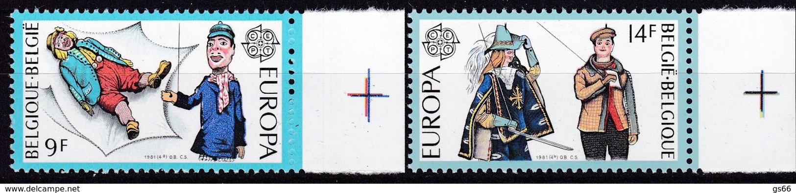 1981, Belgien, 2058/59,  MNH **, Europa: Folklore. - Ungebraucht