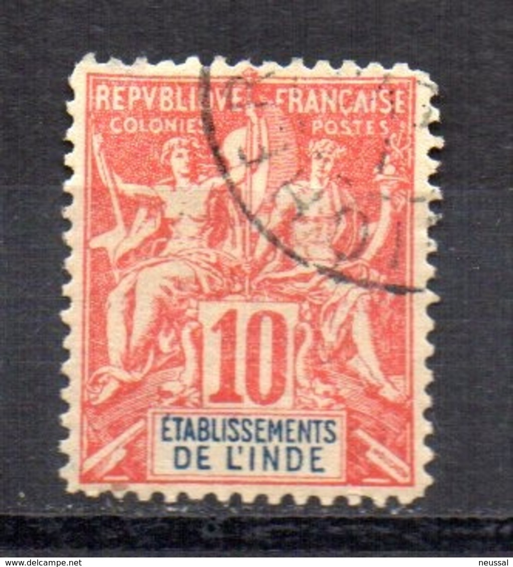 Sello Nº 14 India Francesa - Used Stamps