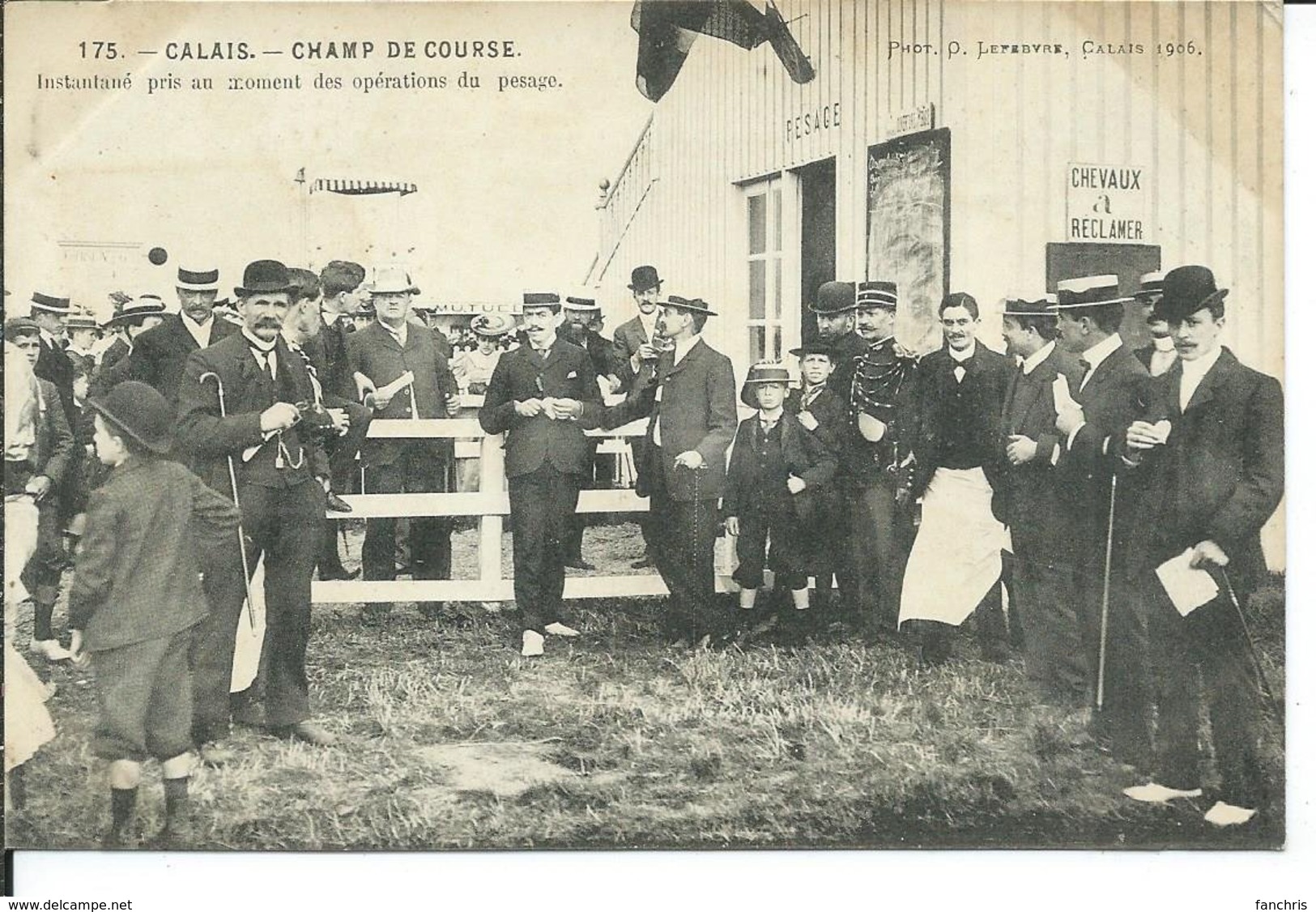 Calais-Champ De Course-Instantané Pris Au Moment Des Opérations Du Pesage 1906 - Calais