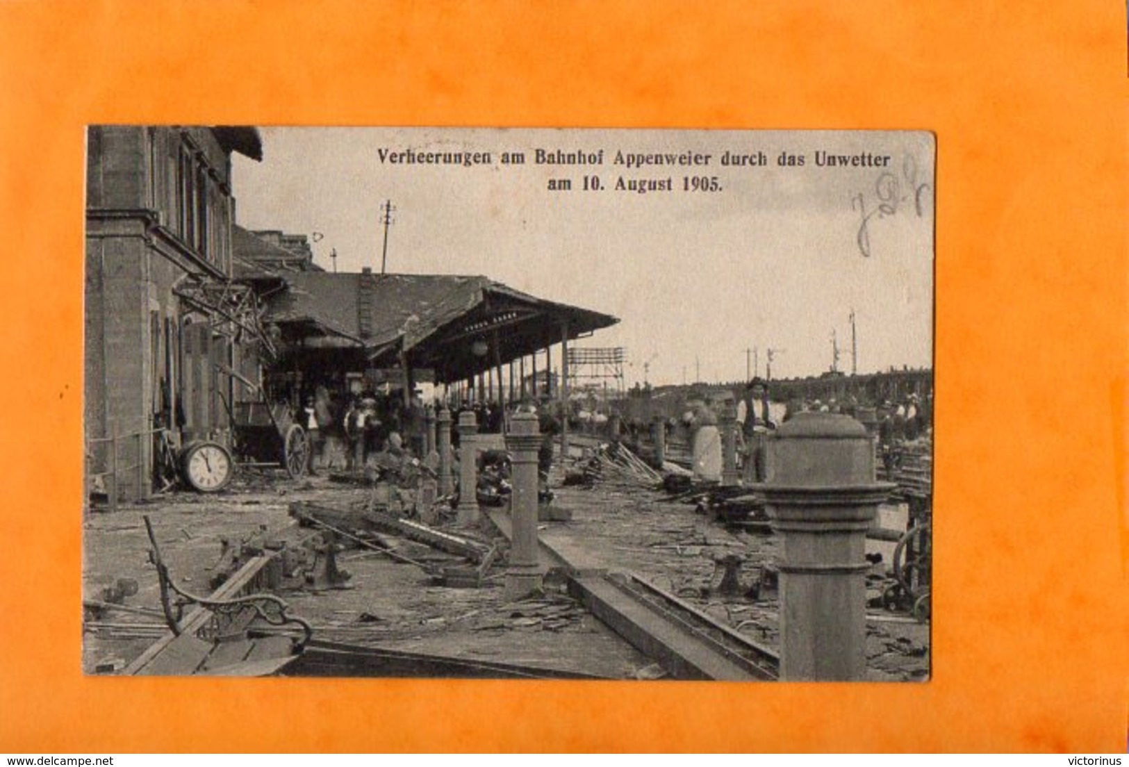 APPENWEIER  -  Bahnhof, Verheerungen Durch Das Unwetter 10. August 1905  - - Autres & Non Classés