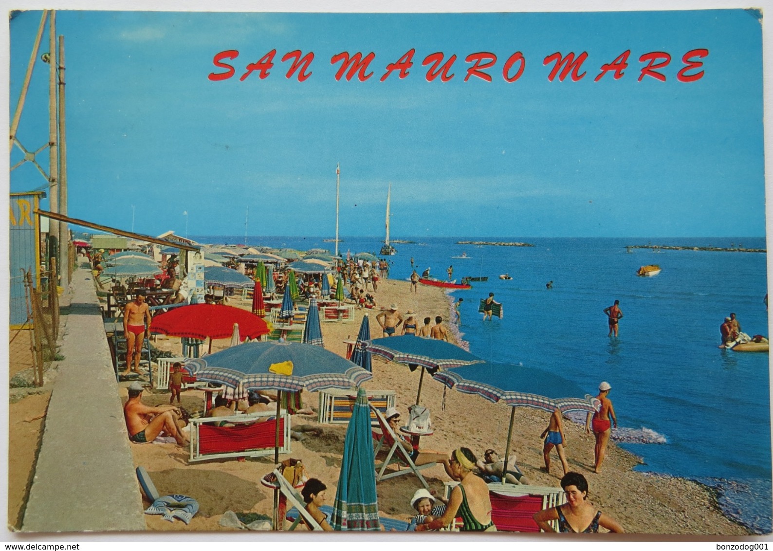 THE BEACH, SAN MAURO MARE, ITALY. POSTED 1969 - Forli