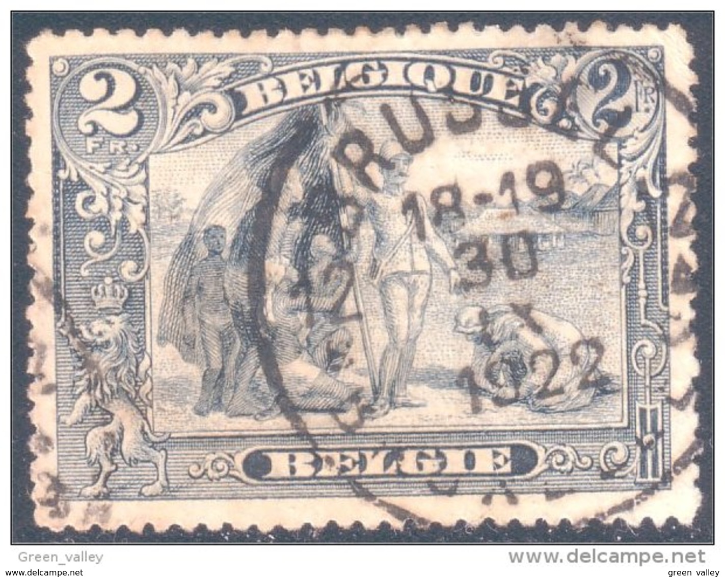 198 Belgium Anti Esclavage Slavery 1915 Lion (BEL-30) - 1915-1920 Albert I