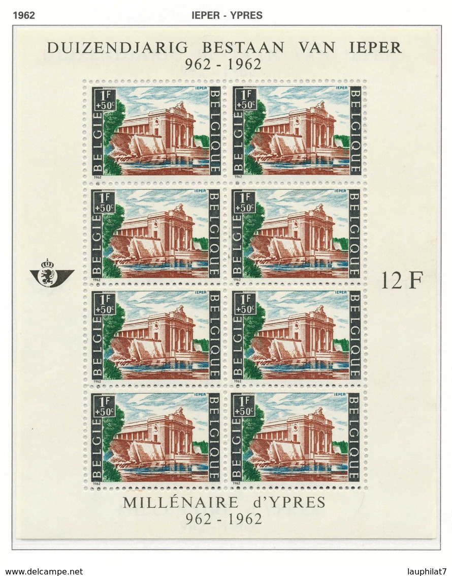 [150139]SUP//**/Mnh-[BL33] Belgique 1962, Bloc Feuillet, 1000 Ans De La Ville D'Ieper (Ypres), Porte De Menin Avec Les N - Militaria