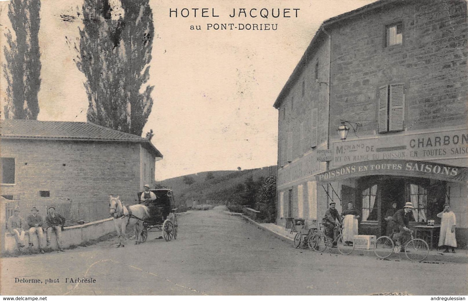 CPA Hôtel Jacquet Au Pont-Dorieu - Autres & Non Classés