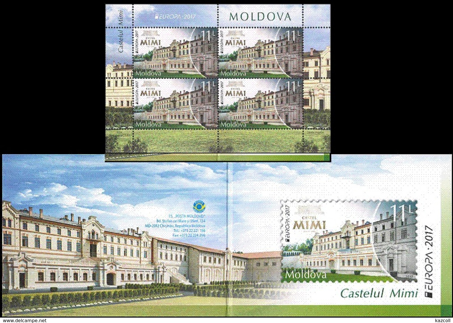 Moldova 2017.Europa CEPT.  Castles.  Mi. # Booklet 1000 - Moldawien (Moldau)