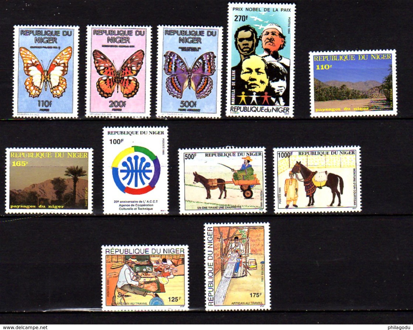 Niger 1974-78, Oiseaux, Moto, Auto, Paysages, Etc, Entre 302 Et 444**, Cote 77 €, - Niger (1960-...)