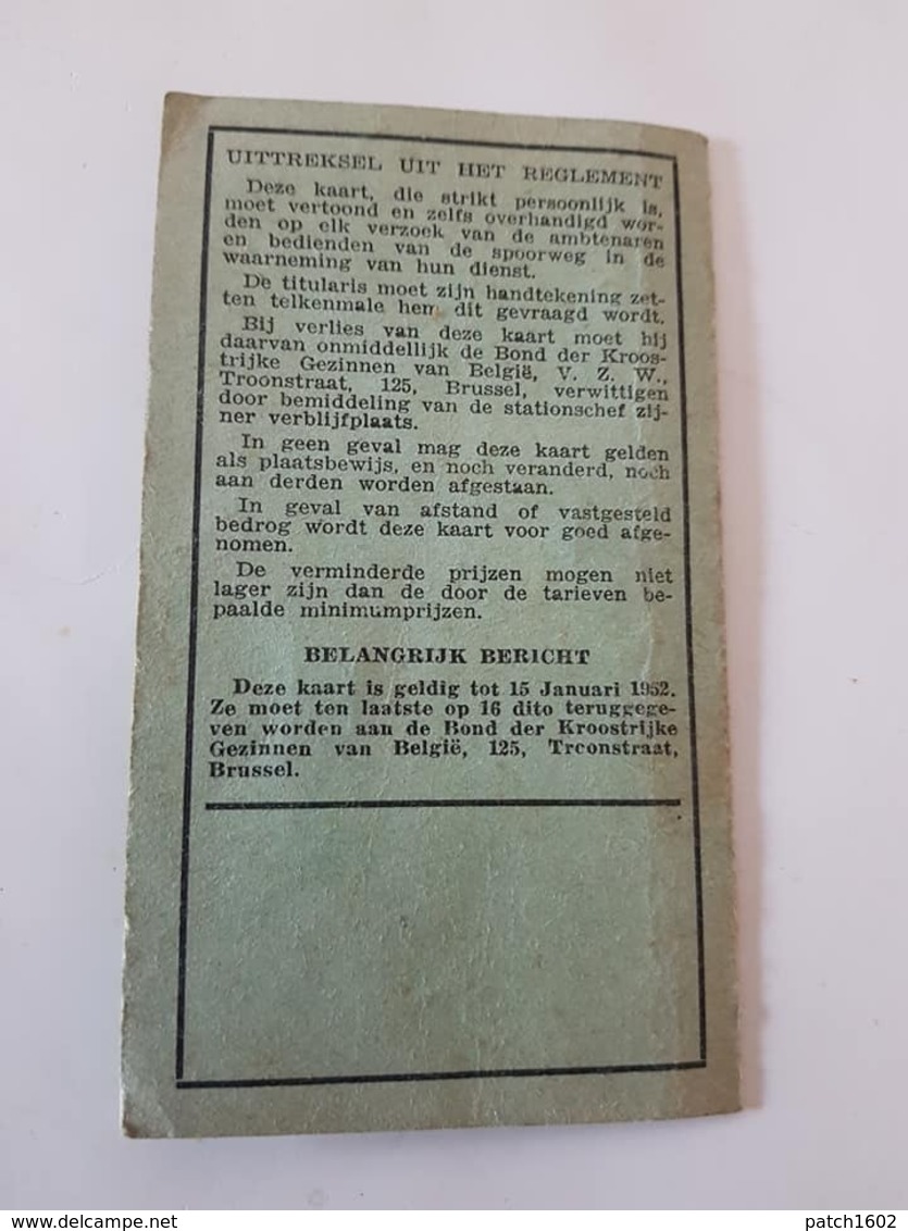 ESTINNES AU MONT Madame Deneufbourg Né 20/05/1875 Carte D'Identité, Réduction Chemin De Fer.1951 50%  De Réduction - Autres & Non Classés