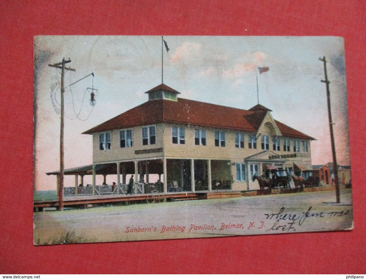 Sanborn's Bathing Pavilion  Has Crease  Belmar     New Jersey >-----  Ref 3617 - Other & Unclassified