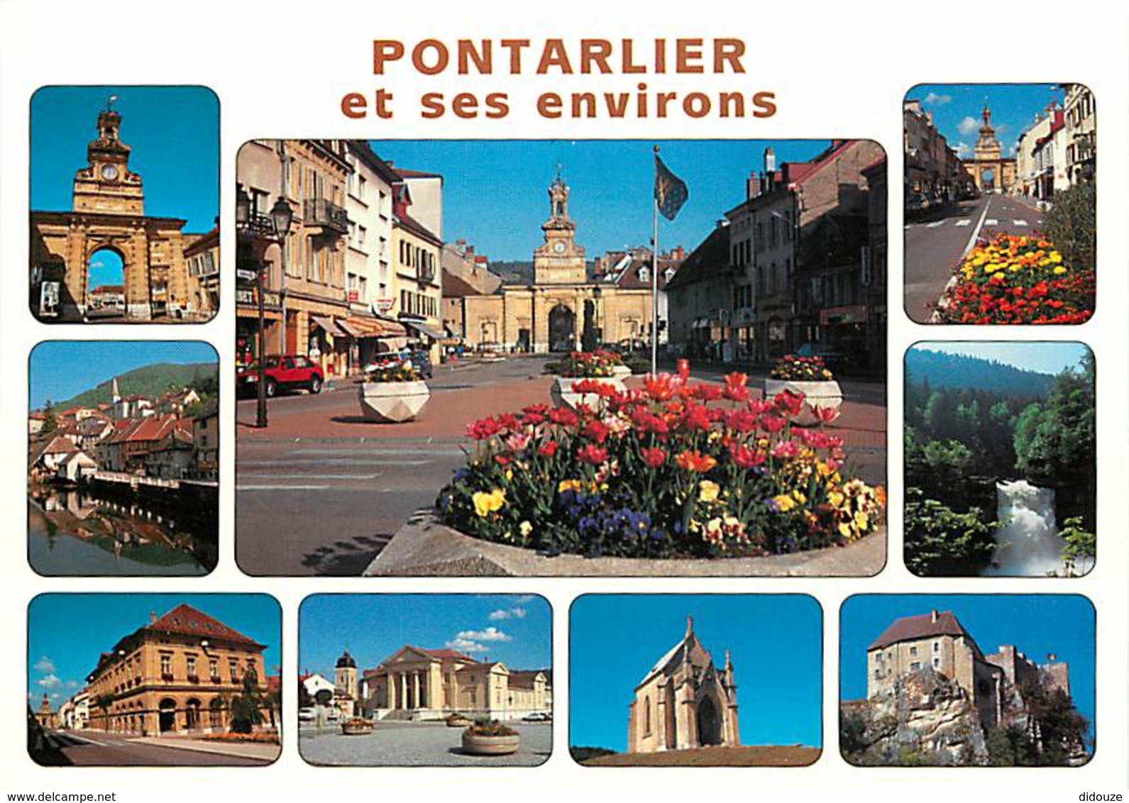 25 - Pontarlier - Multivues - Fleurs - Carte Neuve - Voir Scans Recto-Verso - Pontarlier