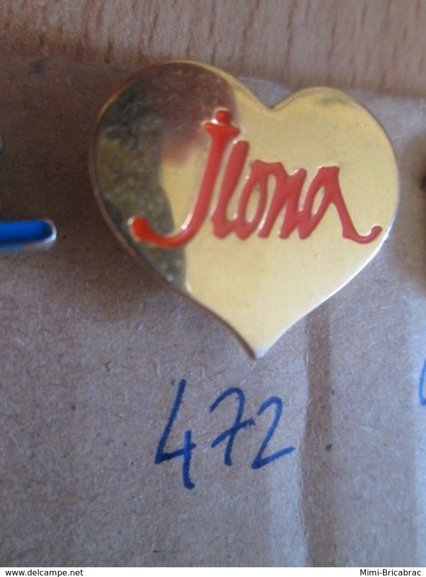 Pas Pin's Mais EPINGLETTE ANNEES 70/80 Origine EUROPE DE L'EST YOUGOSLAVIE : N°472 COEUR METAL JAUNE ILONA - Autres & Non Classés