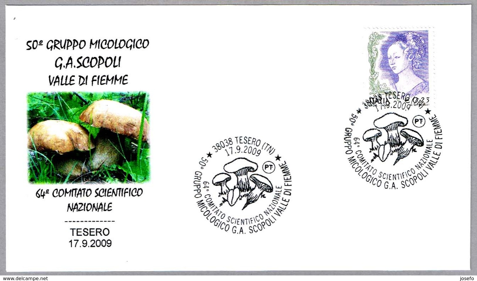 50 Aniv. GRUPO MICOLOGICO - 50 Years Mycological Group. Setas - Mushrooms. Tesero, Trento, 2009 - Hongos