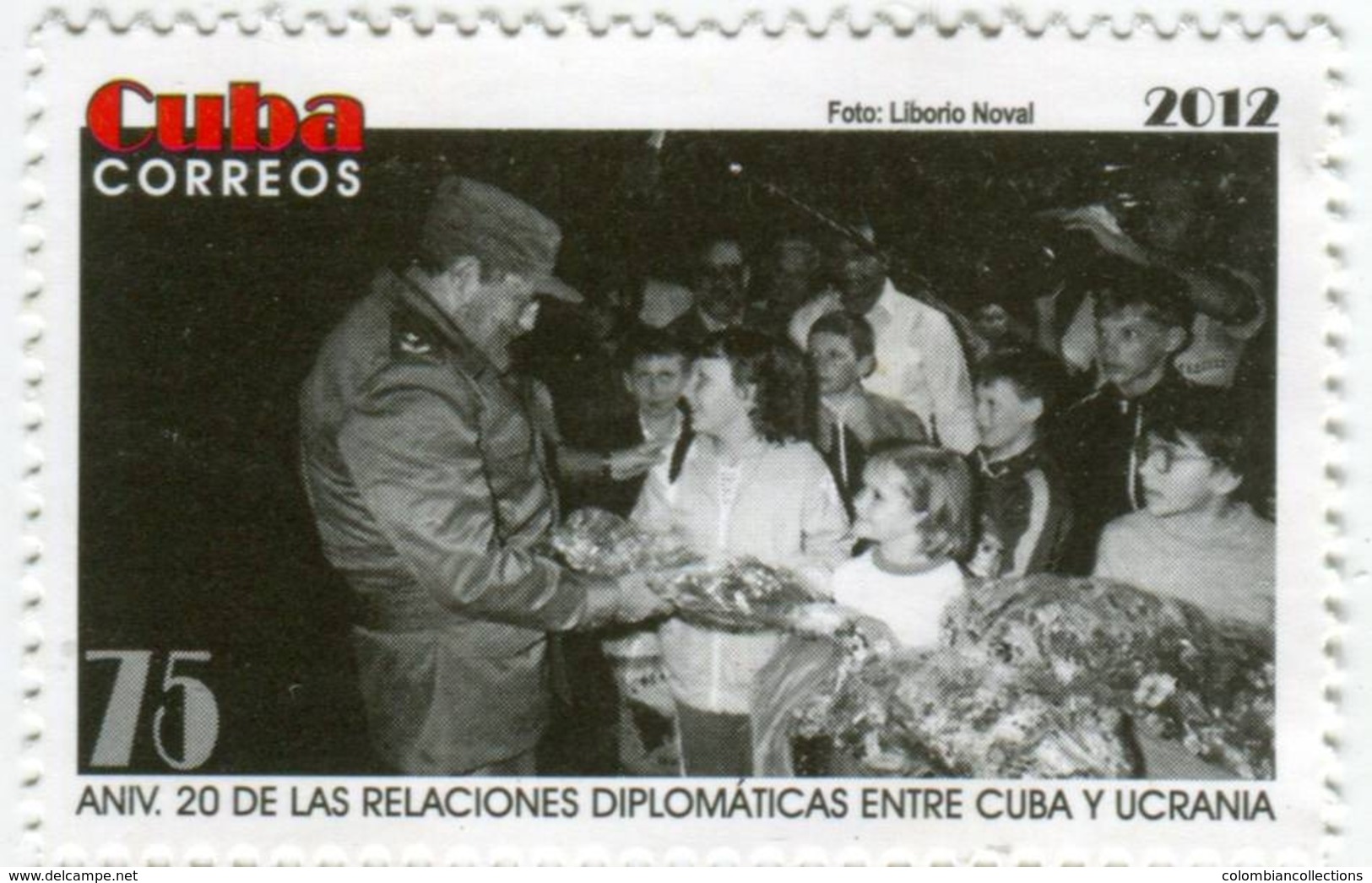 Lote CU2012-19, Cuba, 2012, Sello, Stamp, 20 Años De Las Relaciones Entre Cuba Y Ucrania, Children, Ukraine, Fidel - Otros & Sin Clasificación