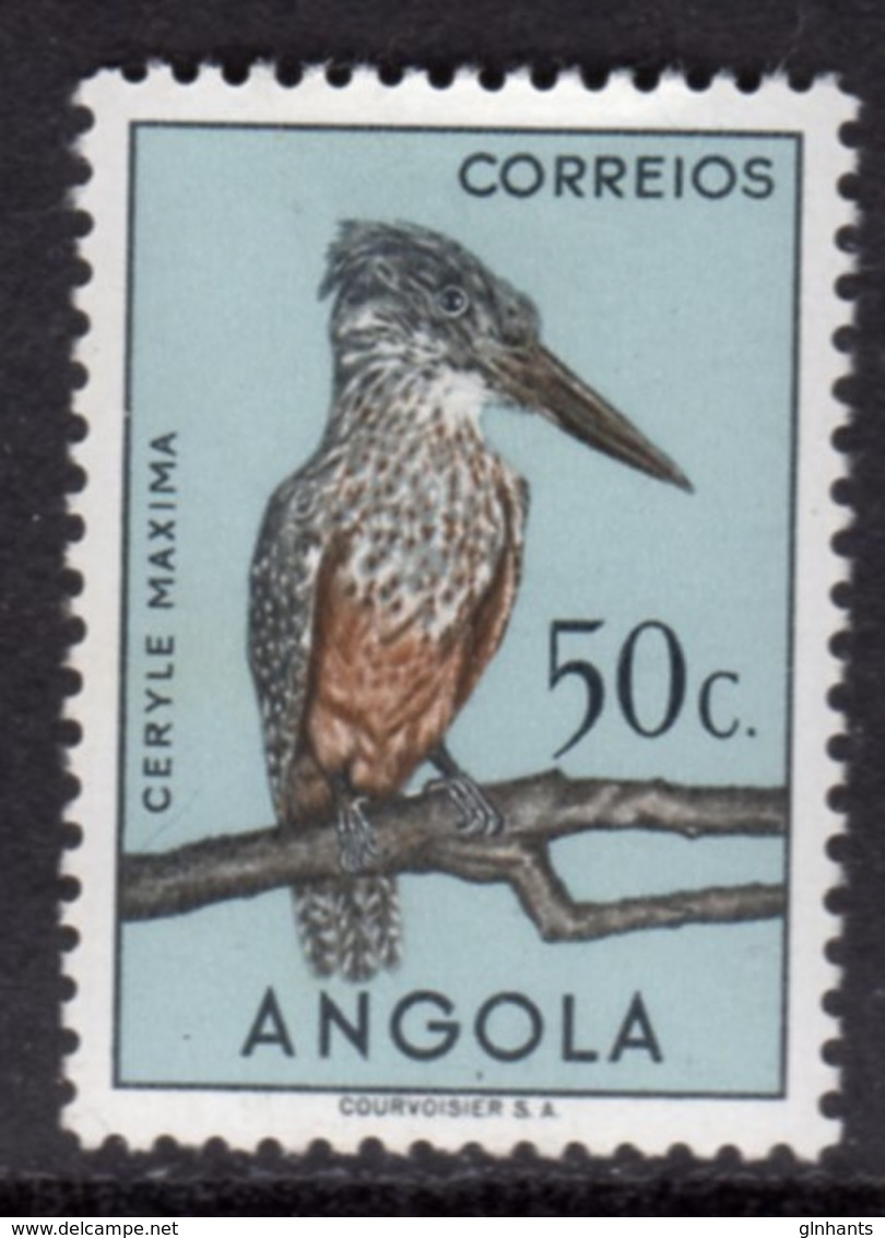 ANGOLA - 1951 50c GIANT KINGFISHER BIRD STAMP MOUNTED MINT MM * SG 462 - Angola