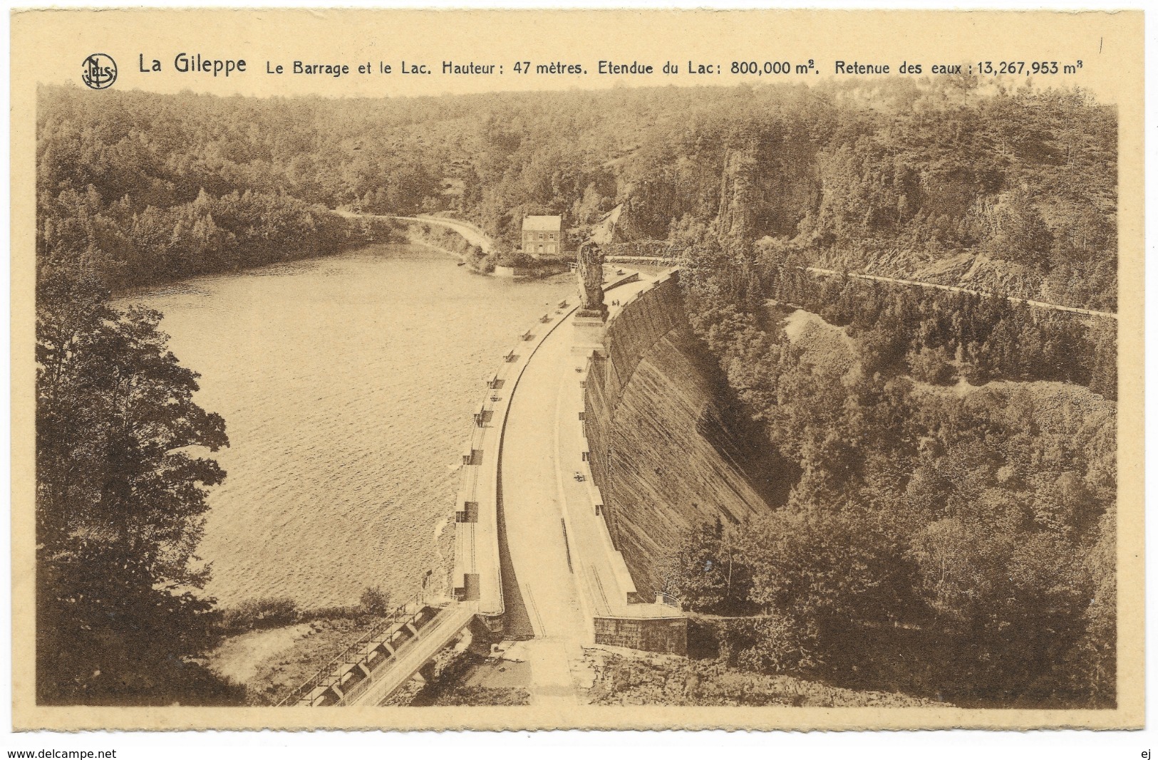 La Gileppe Le Barrage Et Le Lac Unused - Ed Schyns NELS -  Mur De Barrage à Droite - Gileppe (Dam)