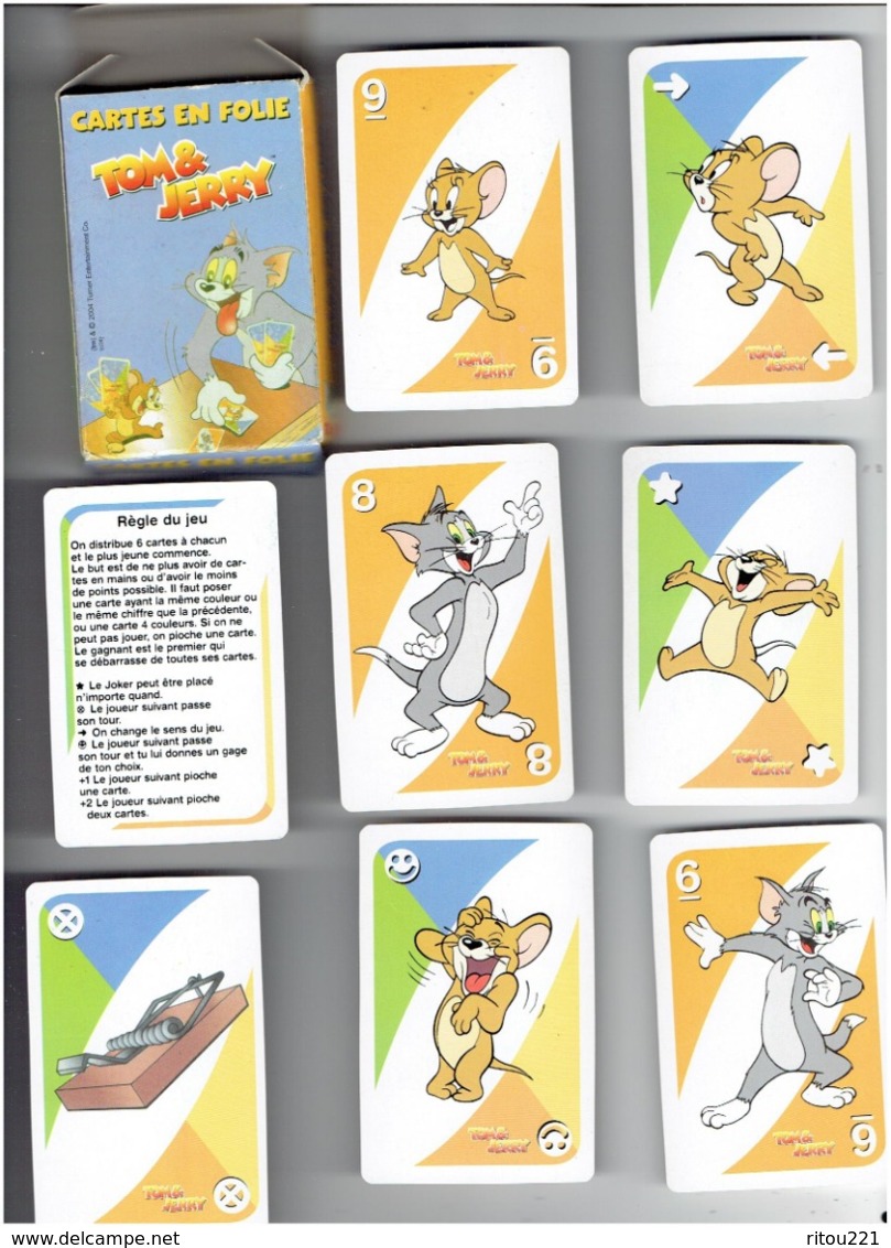 Jeu 55 Cartes à Jouer TOM ET JERRY Chat Souris Rat Tapette - Cartes En Folie - Autres & Non Classés