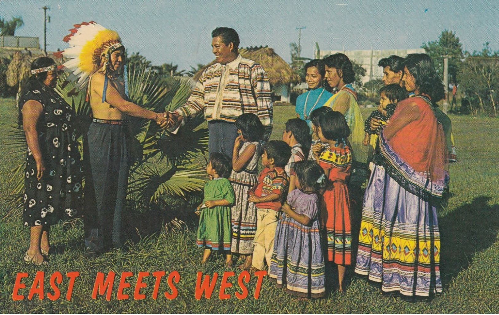 Sioux Chief Meets Seminole Indian Chief Mike Osceola , 50-60s - Native Americans