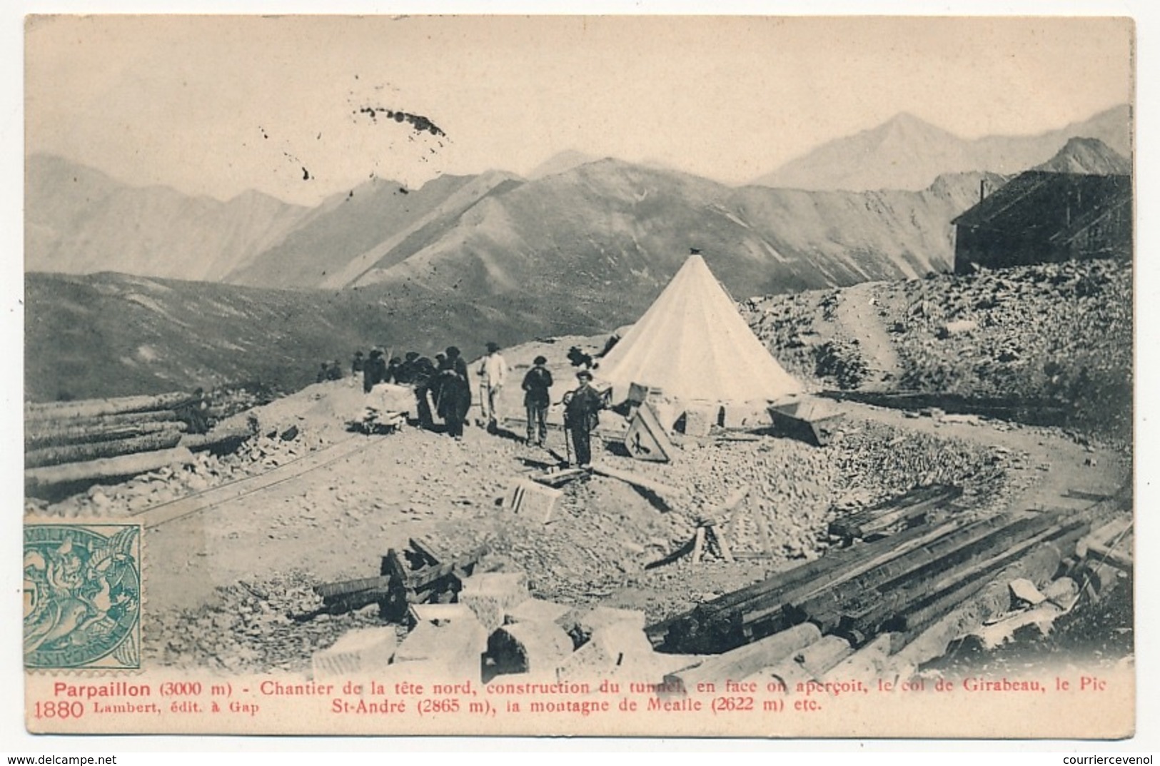 CPA - PARPAILLON (Hautes Alpes) - Chantier De La Tête Nord, Construction Du Tunnel... En Face On Aperçoit... - Autres & Non Classés