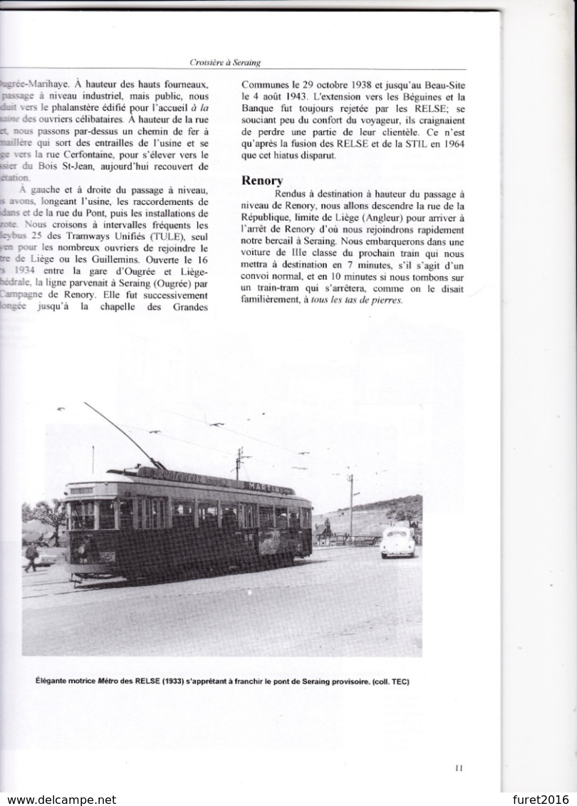 Trains Tram : LE RAIL DANS L ENTITE DE SERAING  La PASSERELLE 48 Pages - Chemin De Fer & Tramway