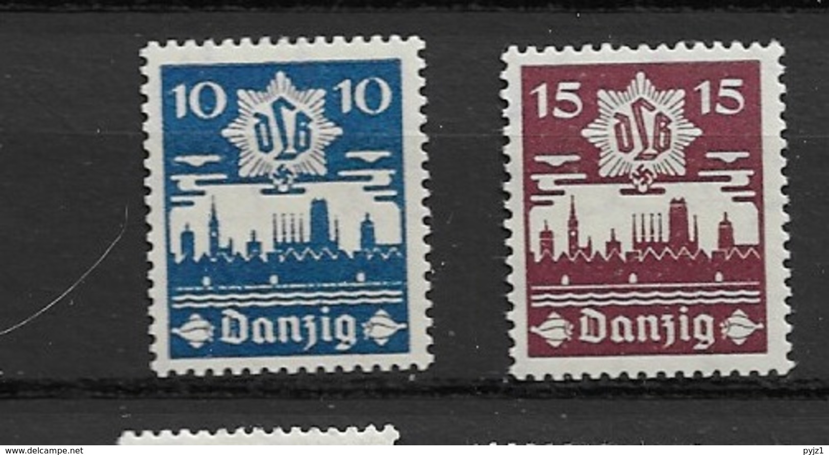 1937 MNH Danzig Michel 267-8 - Other & Unclassified