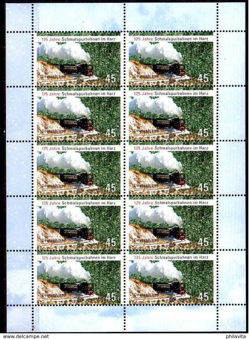 2012 BRD / Germany - 125 Years Of Hartz Narrow Railway -Sheetlet Of 10 Of 1v - Paper- MNH** MiNr. 2910 - Ungebraucht