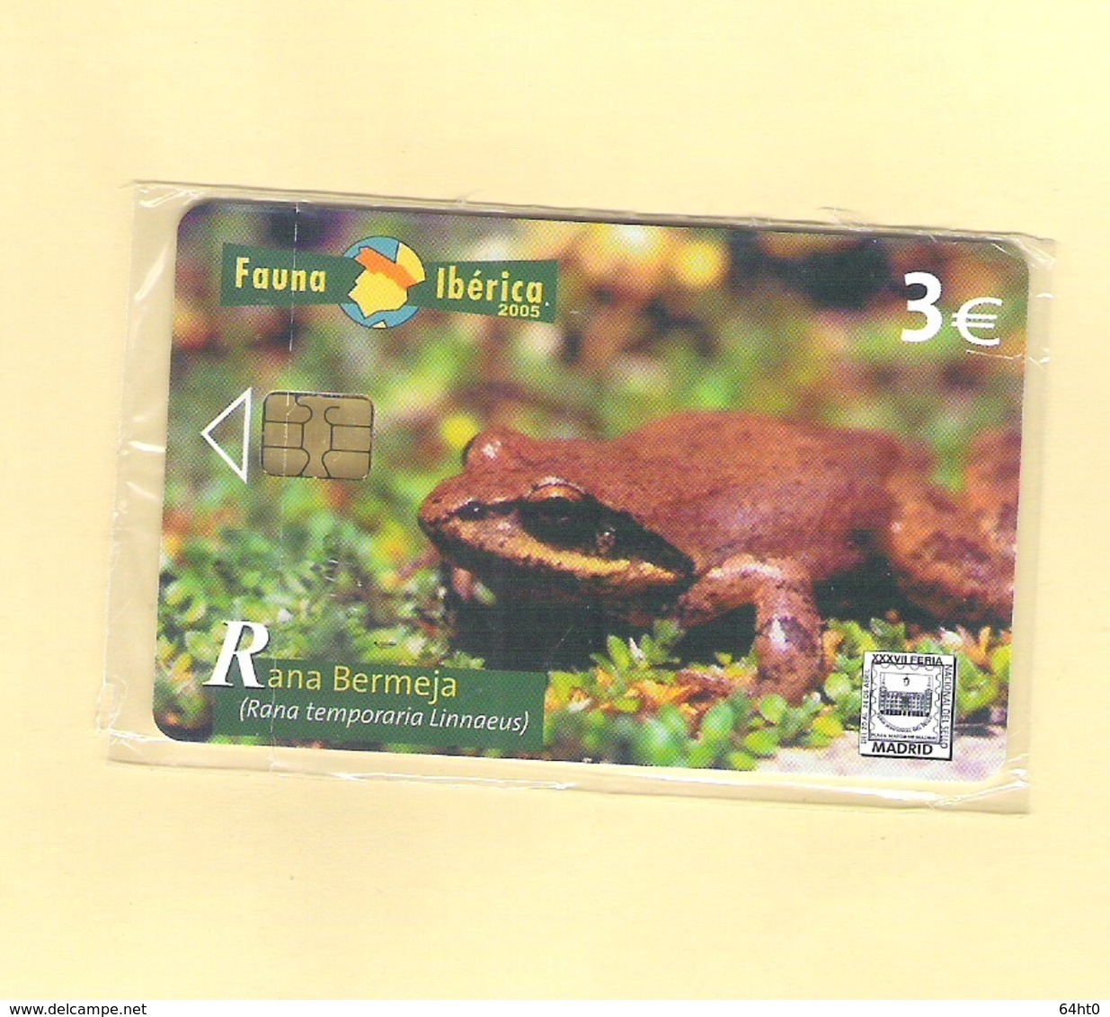 CHIPCARD SPAIN SERIE FAUNA IBÉRICA "RANA BERMEJA"  P565 - EX: 4000 - MINT/SEALED - Emissions Privées