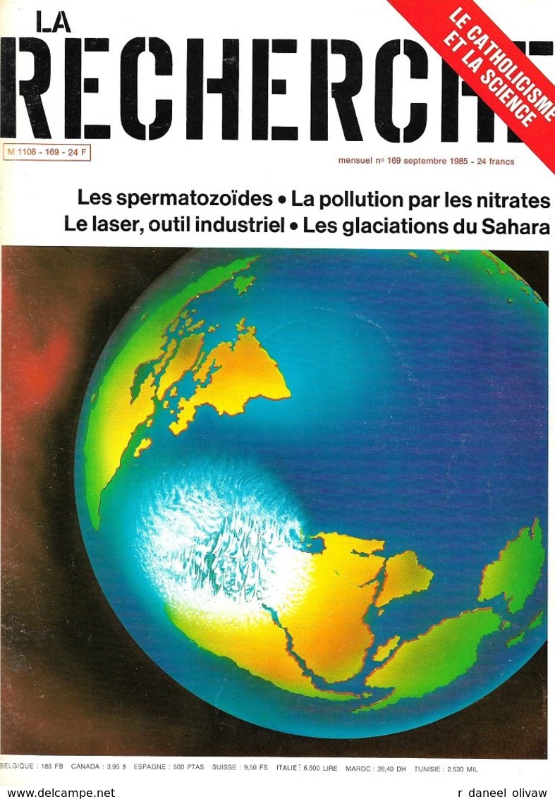 La Recherche N° 169 - Septembre 1985 (TBE+) - Sciences